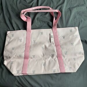 Y2K Victoria’s Secret Pink Striped Bedazzled Tote Bag